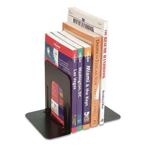 Steel Bookends, Nonskid, 5.88 X 8.25 X 9, Black