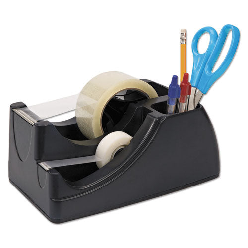 ESOIC96690 - Recycled 2-In-1 Heavy Duty Tape Dispenser, 1" And 3" Cores, Black