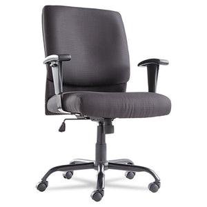 ESOIFBT4510 - Big And Tall Swivel-tilt Mid-Back Chair, Height Adjustable T-Bar Arms, Black