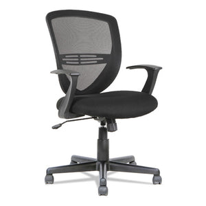 ESOIFVS4717 - Swivel-tilt Mesh Mid-Back Task Chair, Fixed Cantilevered Arms, Black