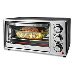 Convection Toaster Oven, 6-slice, 16.8 X 13.1 X 9, Stainless Steel-black