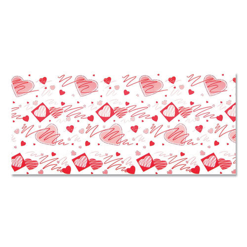 Corobuff Corrugated Paper Roll, 48" X 25 Ft, Valentine Hearts