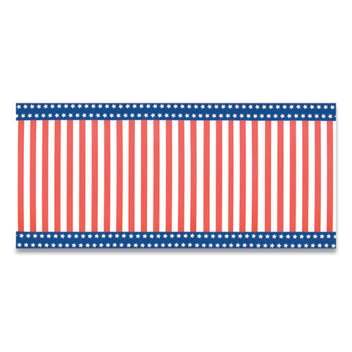 Corobuff Corrugated Paper Roll, 48" X 25 Ft, Stars And Stripes