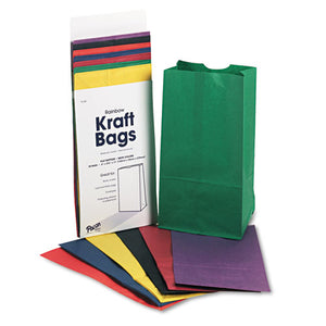 ESPAC0072140 - Rainbow Bags, 6# Uncoated Kraft Paper, 6 X 3 5-8 X 11, Assorted Bright, 28-pack