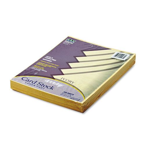 ESPAC101186 - Array Card Stock, 65 Lb., Letter, Ivory, 100 Sheets-pack