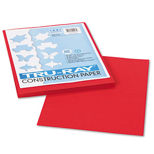 ESPAC102993 - Tru-Ray Construction Paper, 76 Lbs., 9 X 12, Holiday Red, 50 Sheets-pack