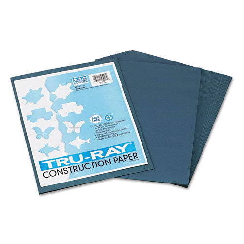 Tru-ray Construction Paper, 76lb, 9 X 12, Slate, 50-pack