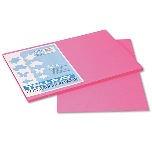 ESPAC103045 - Tru-Ray Construction Paper, 76 Lbs., 12 X 18, Shocking Pink, 50 Sheets-pack