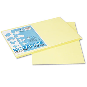 Tru-ray Construction Paper, 76lb, 12 X 18, Light Yellow, 50-pack