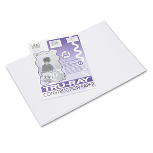 ESPAC103058 - Tru-Ray Construction Paper, 76 Lbs., 12 X 18, White, 50 Sheets-pack