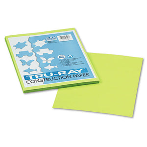 ESPAC103423 - Tru-Ray Construction Paper, 76 Lbs., 9 X 12, Brilliant Lime, 50 Sheets-pack