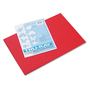 ESPAC103432 - Tru-Ray Construction Paper, 76 Lbs., 12 X 18, Festive Red, 50 Sheets-pack