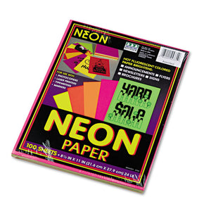 ESPAC104331 - Array Colored Bond Paper, 24lb, 8-1-2 X 11, Assorted Neon, 100 Sheets-pack