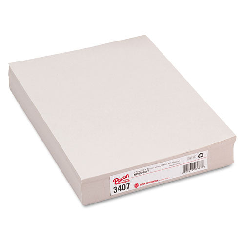 ESPAC3407 - White Newsprint, 30 Lbs., 9 X 12, White, 500 Sheets-pack