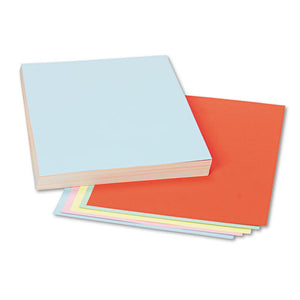 Assorted Colors Tagboard, 12 X 9, Blue-canary-green-orange-pink, 100-pack