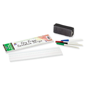 ESPAC5187 - Dry Erase Sentence Strips, 12 X 3, White, 30 Per Pack