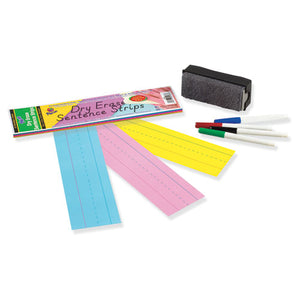 ESPAC5188 - Dry Erase Sentence Strips, 12 X 3, Assorted, 20 Per Pack