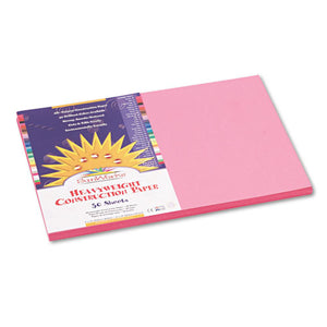 ESPAC7007 - Construction Paper, 58 Lbs., 12 X 18, Pink, 50 Sheets-pack