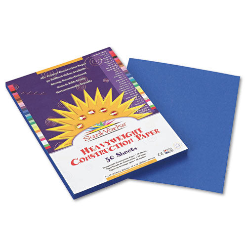 ESPAC7503 - Construction Paper, 58 Lbs., 9 X 12, Bright Blue, 50 Sheets-pack