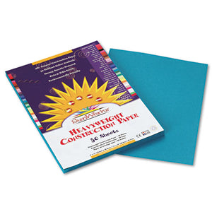 ESPAC7703 - Construction Paper, 58 Lbs., 9 X 12, Turquoise, 50 Sheets-pack