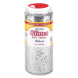ESPAC91710 - Spectra Glitter, .04 Hexagon Crystals, Silver, 16 Oz Shaker-Top Jar