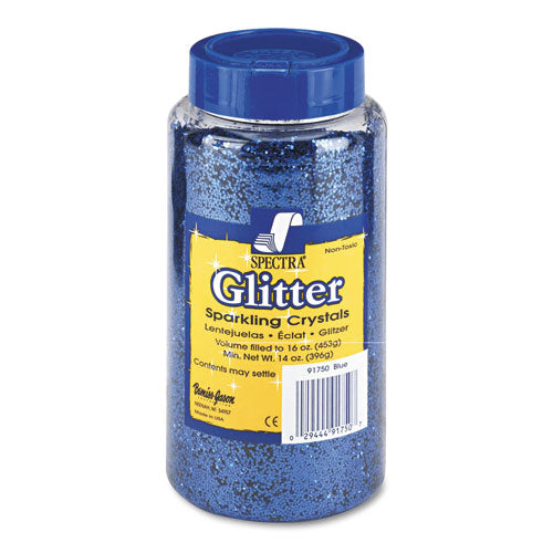 ESPAC91750 - Spectra Glitter, .04 Hexagon Crystals, Blue, 16 Oz Shaker-Top Jar