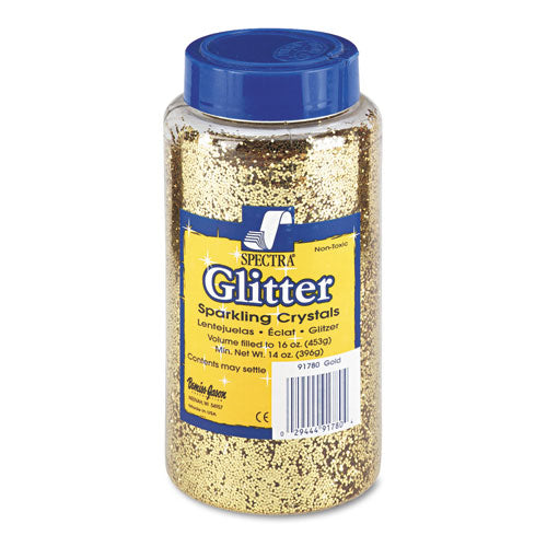 ESPAC91780 - Spectra Glitter, .04 Hexagon Crystals, Gold, 16 Oz Shaker-Top Jar