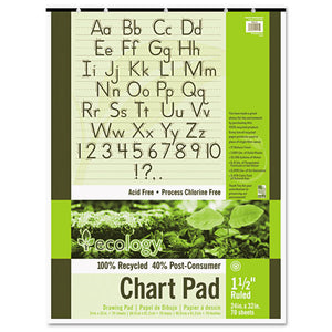 Ecology Recycled Chart Pads, Presentation Rule, 24 X 32, 70 Sheets