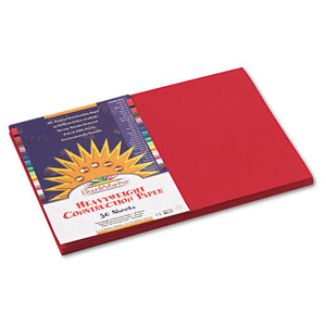 ESPAC9907 - Construction Paper, 58 Lbs., 12 X 18, Holiday Red, 50 Sheets-pack