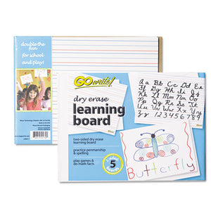 ESPACLB8511 - Dry Erase Learning Boards, 8 1-4 X 11, 5 Boards-pk