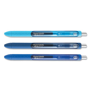 Inkjoy Gel Pen, Retractable, Medium 0.7 Mm, Blue Ink, Blue Barrel, 3-pack