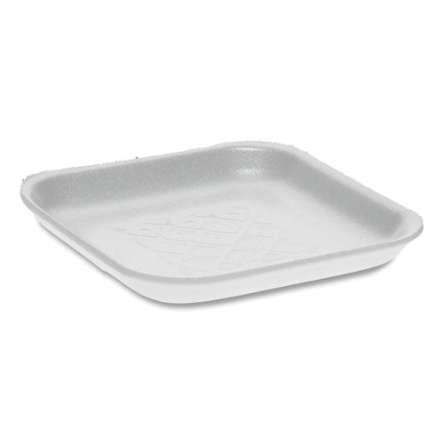 Supermarket Tray, #1s, 5.1 X 5.1 X 0.65, White, 1,000-carton