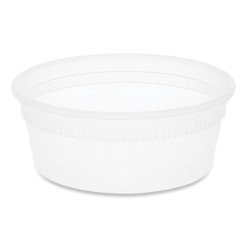 Delitainer Microwavable Container Bulk, Translucent, 8 Oz, 4.55 X 4.55 X 1.8, 480-carton