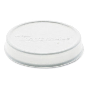 Earthchoice Compostable Fiber-blend Soup Cup Lid, For 8-16 Oz Soup Cups, 4" Diameter, White, 500-carton