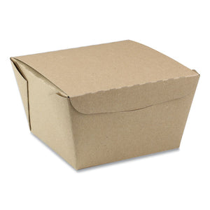 Earthchoice Onebox Paper Box, 46 Oz, 4.5 X 4.5 X 3.25, Kraft, 200-carton