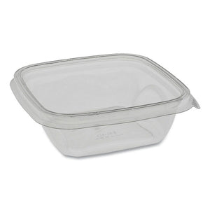 Earthchoice Recycled Pet Square Base Salad Containers, 5 X 5 X 1.63, 12 Oz, Clear, 504-carton