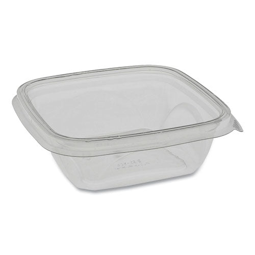 Earthchoice Recycled Pet Square Base Salad Containers, 5 X 5 X 1.63, 12 Oz, Clear, 504-carton