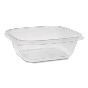 Earthchoice Recycled Pet Square Base Salad Containers, 7 X 7 X 2, 32 Oz, Clear, 300-carton