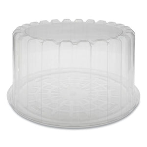 Round Showcake 2-part Cake Container, Deep 8" Cake Container, 9.25" Diameter X 5"h, Clear, 100-carton