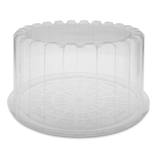 Round Showcake 2-part Cake Container, Deep 8" Cake Container, 9.25" Diameter X 5"h, Clear, 100-carton