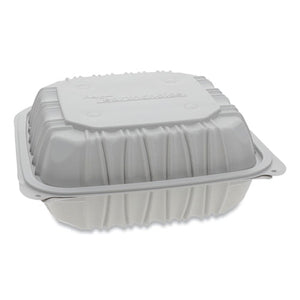 Vented Microwavable Hinged-lid Takeout Container, 9 X 6 X 2.75, 1-compartment, White, 170-carton