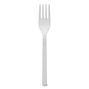 Polypropylene Cutlery, Heavyweight, Fork, 6.63", White, 1,000-carton