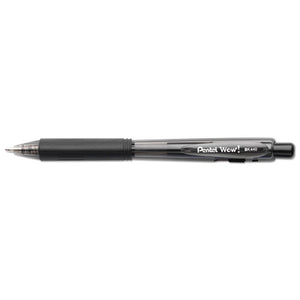 ESPENBK440A - Wow! Retractable Ballpoint Pen, 1mm, Black Barrel-ink, Dozen