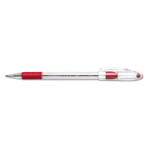 ESPENBK90B - R.s.v.p. Stick Ballpoint Pen, .7mm, Trans Barrel, Red Ink, Dozen