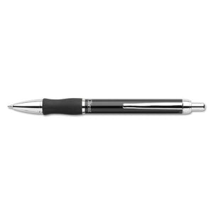 Client Retractable Ballpoint Pen, 1mm, Black Ink, High-gloss Black-chrome Barrel
