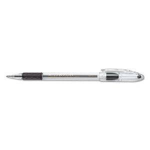 ESPENBK91A - R.s.v.p. Stick Ballpoint Pen, 1mm, Trans Black Barrel, Black Ink, Dozen