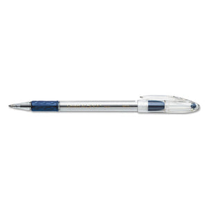 ESPENBK91C - R.s.v.p. Stick Ballpoint Pen, 1mm, Trans Barrel, Blue Ink, Dozen