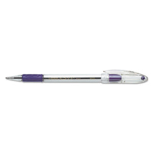 ESPENBK91V - R.s.v.p. Stick Ballpoint Pen, 1mm, Trans Barrel, Violet Ink, Dozen