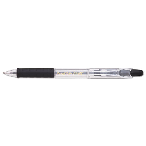 ESPENBK93A - R.s.v.p. Rt Retractable Ballpoint Pen, 1mm, Clear Barrel, Black Ink, Dozen