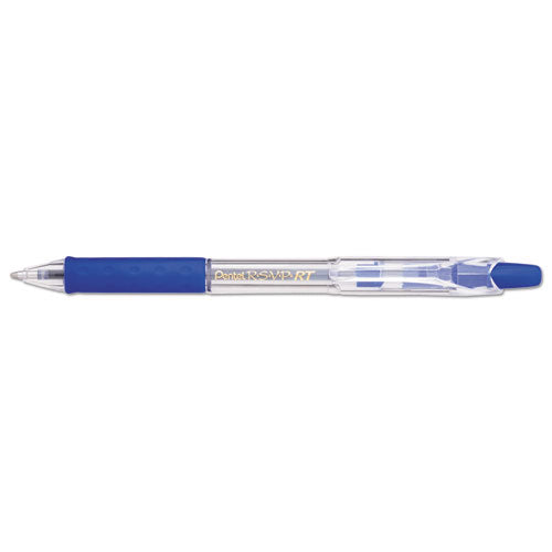 ESPENBK93C - R.s.v.p. Rt Retractable Ballpoint Pen, 1mm, Clear Barrel, Blue Ink, Dozen